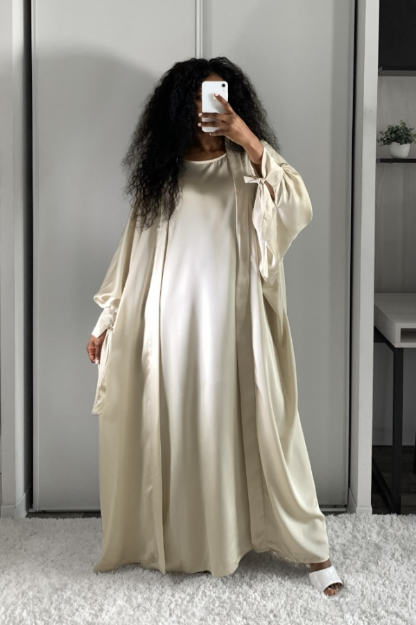 ABAYA LAYLA 2 PIÈCES NUDE