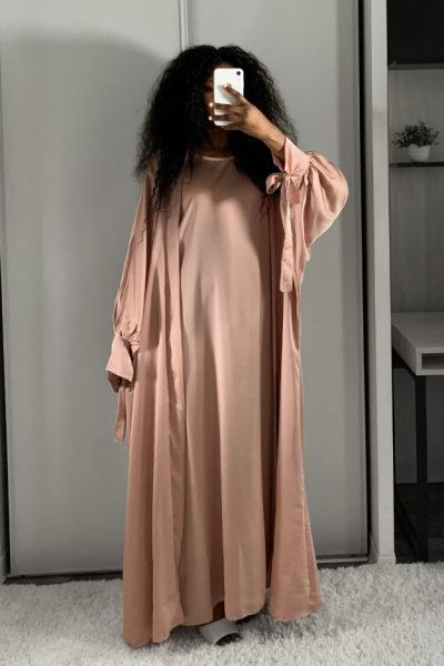 ABAYA LAYLA 2 PIÈCES ROSE