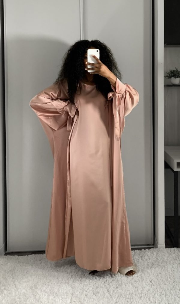 ABAYA LAYLA 2 PIÈCES ROSE – Image 2