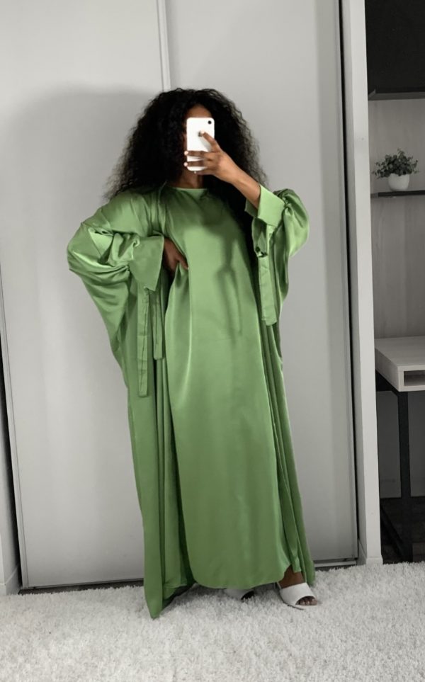 ABAYA LAYLA 2 PIÈCES VERT EMERAUDE