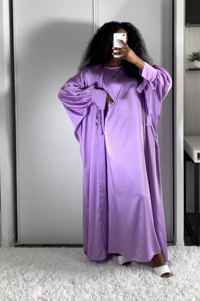 ABAYA LAYLA 2 PIÈCES LILAS